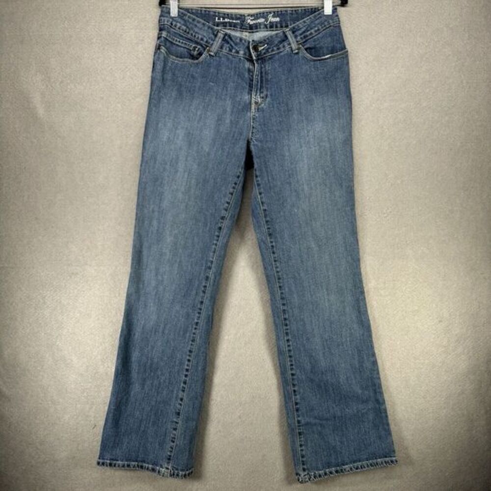 LL Bean Jeans Womens‎ 12 Favorite Fit Straight Medium Wash Mid Rise Denim